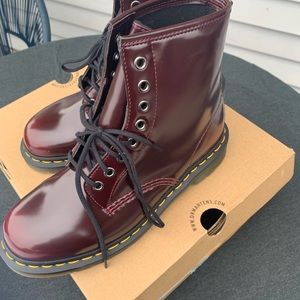 Vegan Cherry Ref Dr Martens Boots